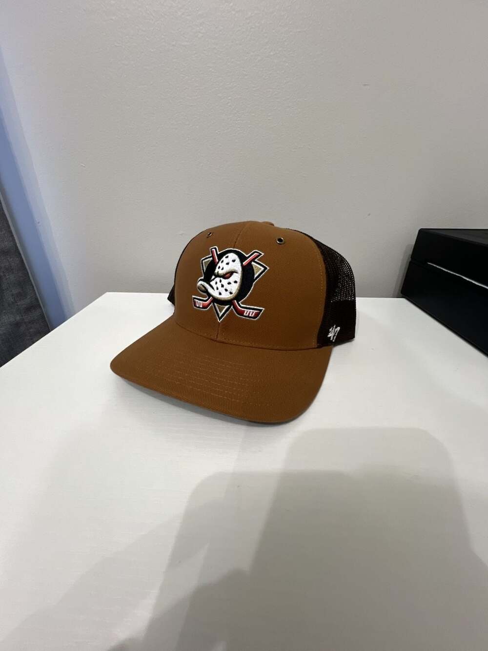 Anaheim Ducks Carhartt '47 Trucker Hat Snapback Brown OSFA